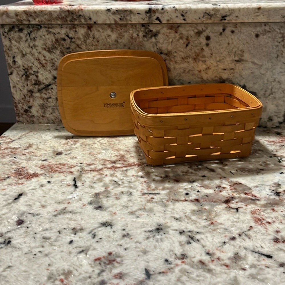 Longaberger basket with lid